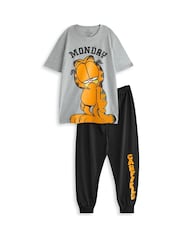 Vanilla Underground Mens Garfield Short Sleeve Long Leg Pyjamas Set - صورة 1 من 6