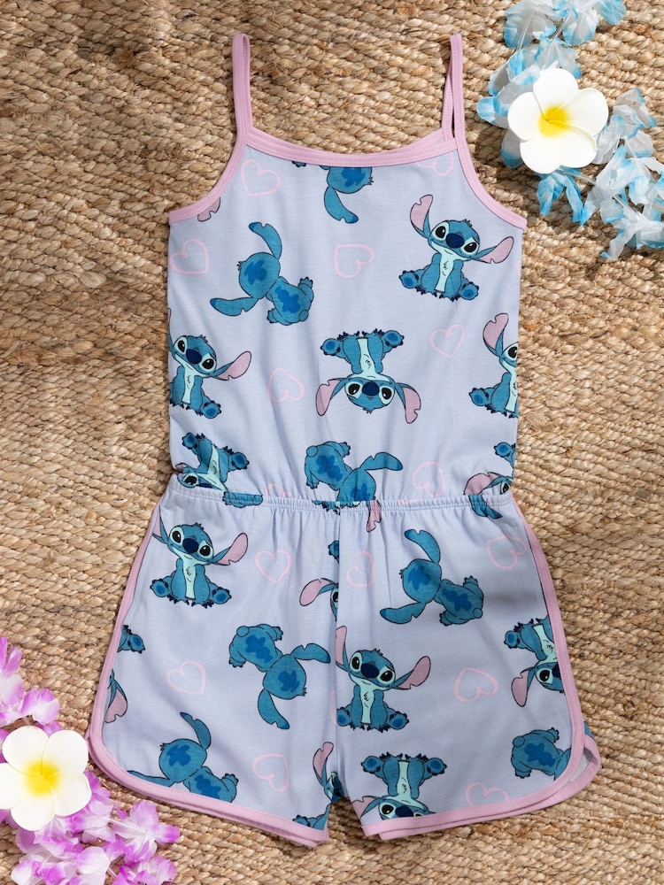 Vanilla Underground Blue Girls Disney Stitch Sleeveless Playsuit - Image 1 of 7 Vanilla Underground Blue Girls Disney Stitch Sleeveless Playsuit - Image 1 of 7