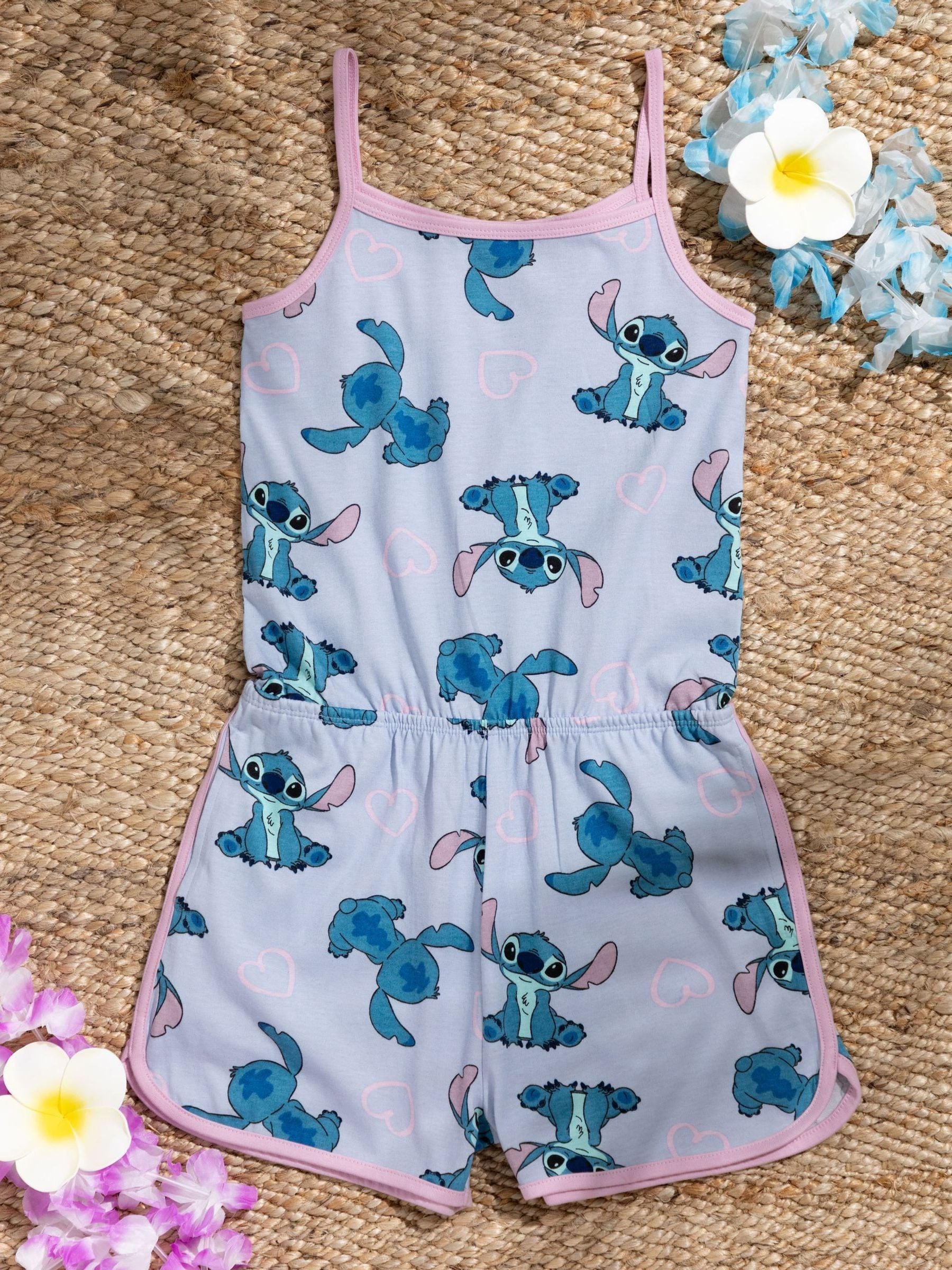 Vanilla Underground Girls Blue Disney Stitch Sleeveless Playsuit