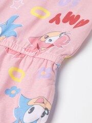 Vanilla Underground Pink Girls Sonic The Hedgehog Sleeveless Playsuit - Image 4 of 6