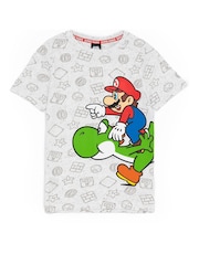 Vanilla Underground Grey Boys Nintendo Super Mario and Yoshi Short Sleeved T-Shirt - Image 3 of 7
