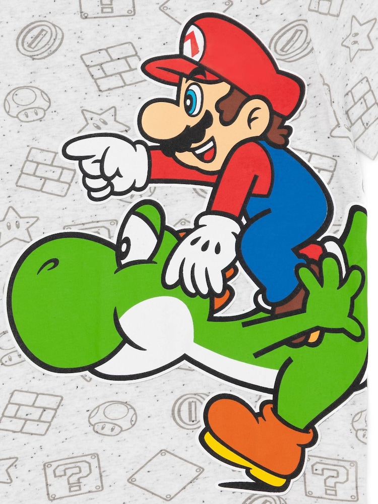 Vanilla Underground Grey Boys Nintendo Super Mario and Yoshi Short Sleeved T-Shirt - Image 7 of 7