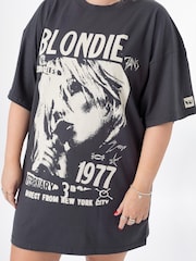 Vanilla Underground Grey Oversized Womens Blondie Short Sleeved T-Shirt - Image 3 of 6