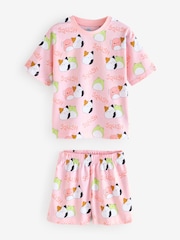 Vanilla Underground Pink Girls Squishmallows Short Sleeve Short Leg 100% Cotton Pyjamas Set Multipack of 2 - Image 2 of 9