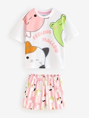 Vanilla Underground Pink Girls Squishmallows Short Sleeve Short Leg 100% Cotton Pyjamas Set Multipack of 2 - Image 3 of 9