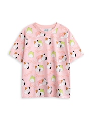 Vanilla Underground Pink Girls Squishmallows Short Sleeve Short Leg 100% Cotton Pyjamas Set Multipack of 2 - Image 6 of 9