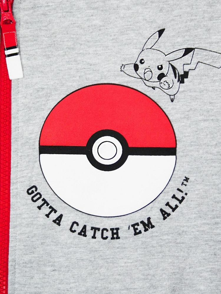 Vanilla Underground Grey Boys Pokemon Print Hoodie - Image 4 of 6