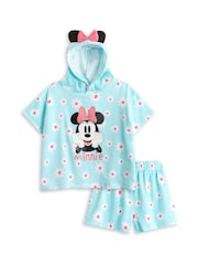 Vanilla Underground Blue Girls Disney Minnie Mouse Towelling Cotton Co-ord Coverup 2 Piece - Image 1 of 6