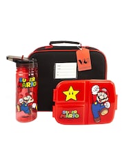 Vanilla Underground Black Kids Nintendo Super Mario Lunch Bag Bottle and Snack Pot Set - Image 2 of 6
