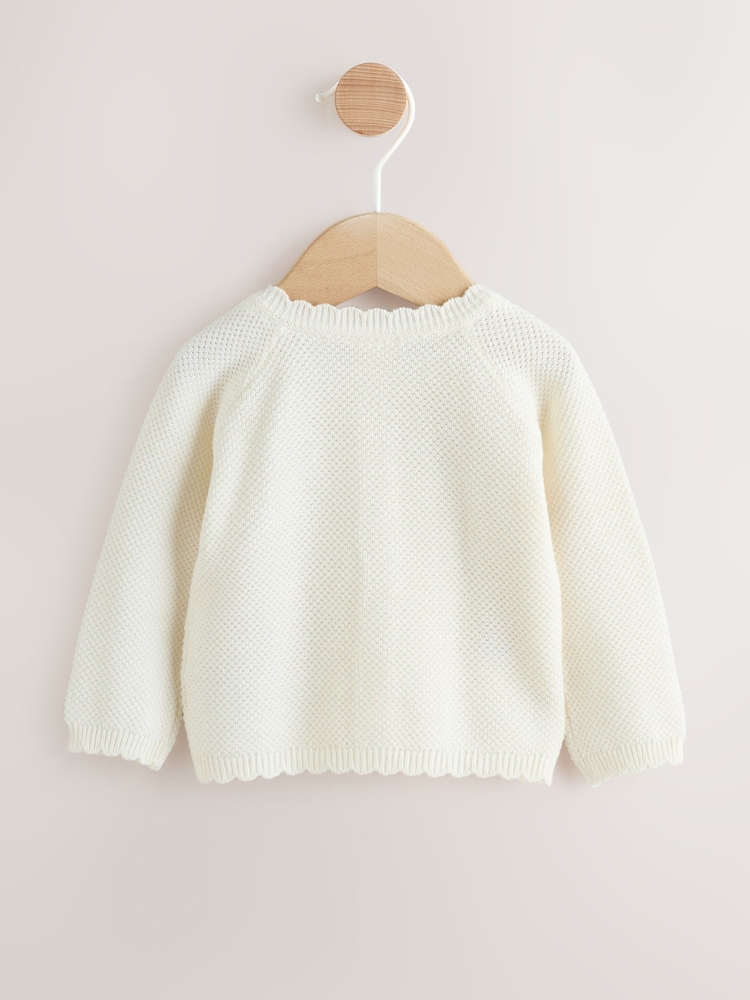 Hvit - Babycardigan (0mnd.–2år) - Bilde 2 av 7