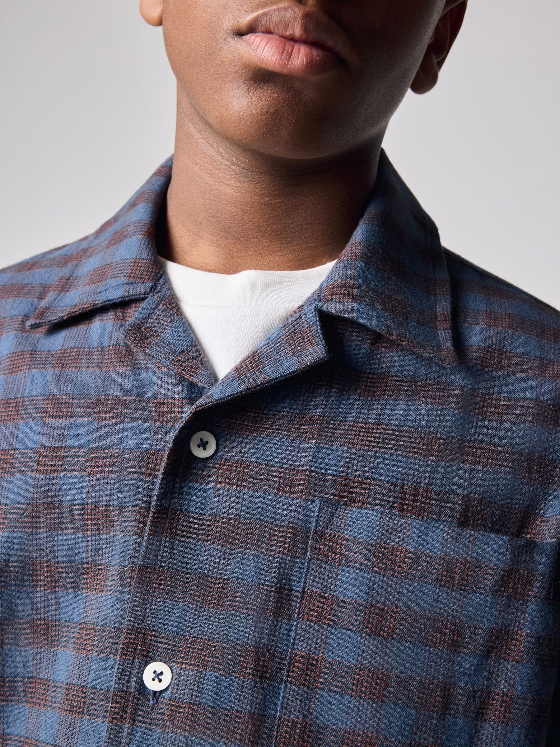 Buy smALLSAINTS Blue/Brown Cooper Checked Short Sleeve 3 Piece