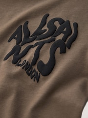 smALLSAINTS Brown Oversized Orlando Logo Crew Neck T-Shirt - Image 6 of 8