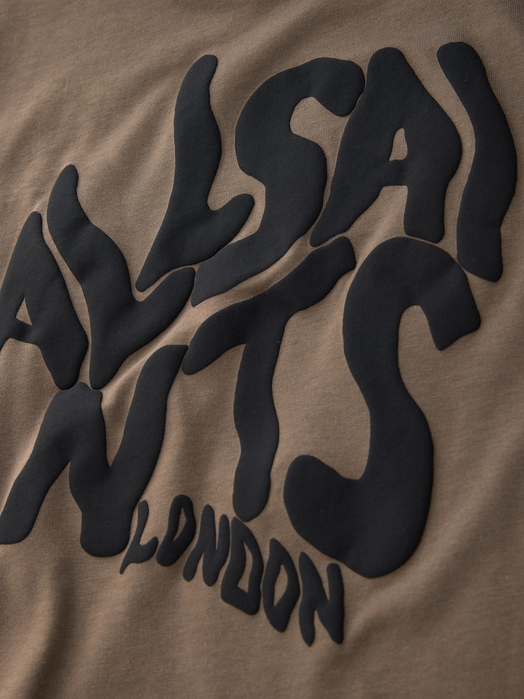 smALLSAINTS Brown Oversized Orlando Logo Crew Neck T-Shirt - Image 8 of 8 smALLSAINTS Brown Oversized Orlando Logo Crew Neck T-Shirt - Image 8 of 8