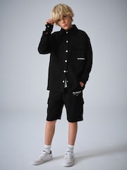 smALLSAINTS Sweat Shacket T-Shirt and Shorts 3 Piece Set - Bild 1 von 15