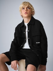 smALLSAINTS Sweat Shacket T-Shirt and Shorts 3 Piece Set - Image 7 of 15