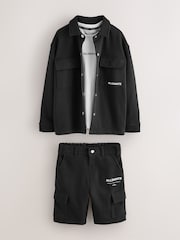 smALLSAINTS Sweat Shacket T-Shirt and Shorts 3 Piece Set - Bild 8 von 15