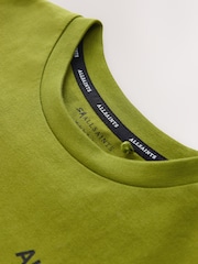 smALLSAINTS Green Oversized Underground Crew Neck Cotton T-Shirt - Image 3 of 5