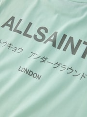 smALLSAINTS Mint Green Oversized Underground Crew Neck Cotton T-Shirt - Image 5 of 5