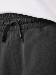 smALLSAINTS Washed Black/Waffle Underground Sweat Shorts - Image 13 of 13