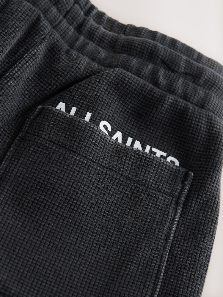 smALLSAINTS Washed Black/Waffle Underground Sweat Shorts - Image 6 of 6 smALLSAINTS Washed Black/Waffle Underground Sweat Shorts - Image 6 of 6