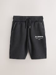 smALLSAINTS Washed Black/Waffle Underground Sweat Shorts - Image 7 of 13