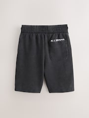 smALLSAINTS Washed Black/Waffle Underground Sweat Shorts - Image 8 of 13