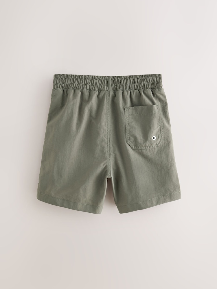 smALLSAINTS Khaki Green Underground Swim Shorts - Image 2 of 6 smALLSAINTS Khaki Green Underground Swim Shorts - Image 2 of 6