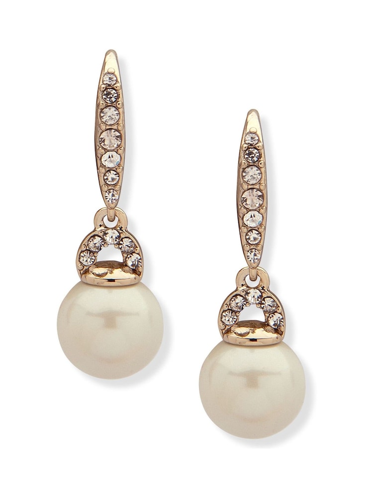 Lauren Ralph Lauren Gold Tone Drop Pierced Earrings - Image 2 of 2
