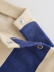 Blau/Rostbraun Streifen - Sweatshirt und Shorts 4 -teiliges Babyset (0Monate–2Jahre) - Bild 14 von 16