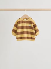 Blau/Rostbraun Streifen - Sweatshirt und Shorts 4 -teiliges Babyset (0Monate–2Jahre) - Bild 7 von 16