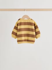 Blau/Rostbraun Streifen - Sweatshirt und Shorts 4 -teiliges Babyset (0Monate–2Jahre) - Bild 8 von 16