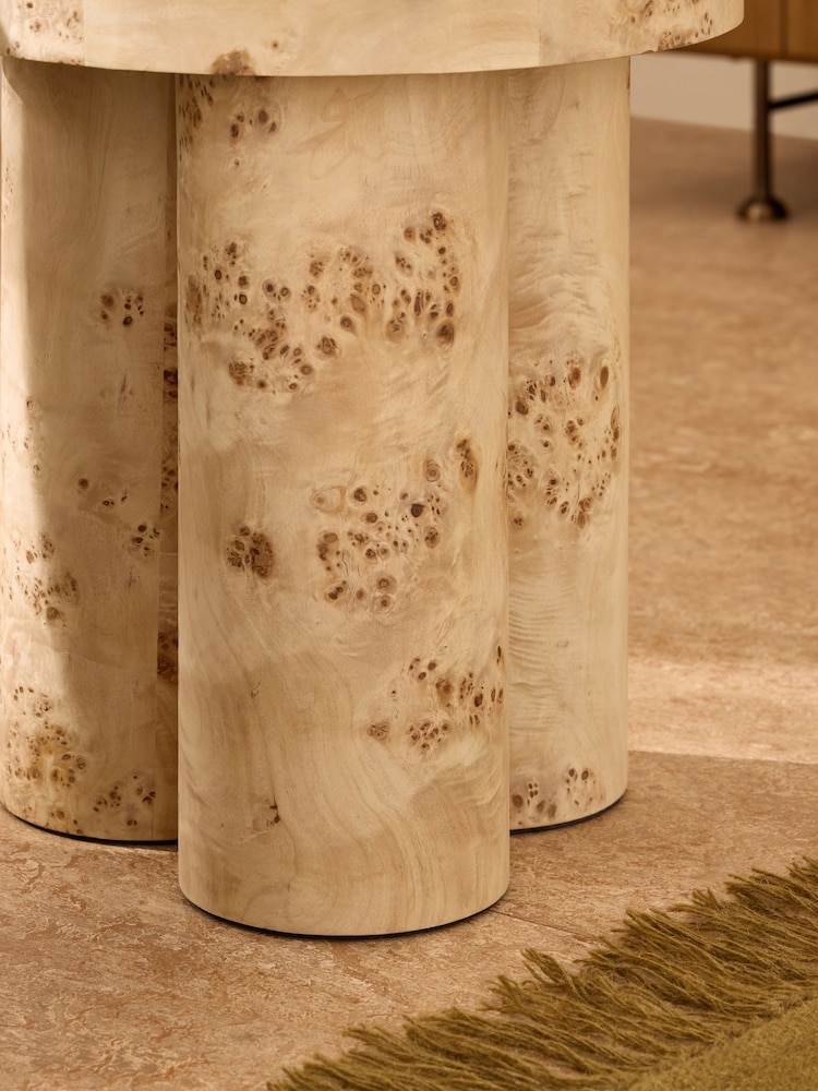MADE.COM Light Burl Wood Lacey Side Table - Image 2 of 5 MADE.COM Light Burl Wood Lacey Side Table - Image 2 of 5