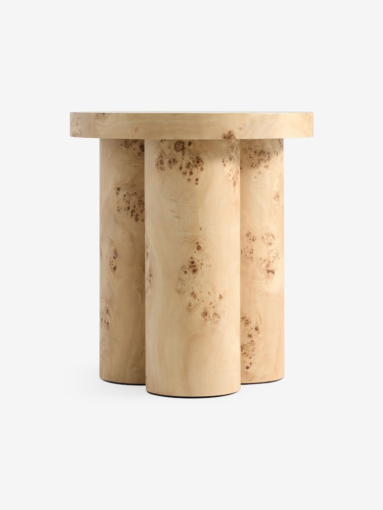 MADE.COM Light Burl Wood Lacey Side Table - Image 5 of 5 MADE.COM Light Burl Wood Lacey Side Table - Image 5 of 5