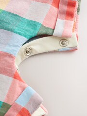 Bright Multi Colour Check Woven Dungaree and Bodysuit Set (0mths-2yrs) - Image 9 of 9