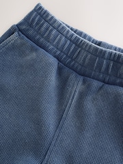 smALLSAINTS Blue Tierra Waffle Polo Shirt and Shorts Set - Image 13 of 14