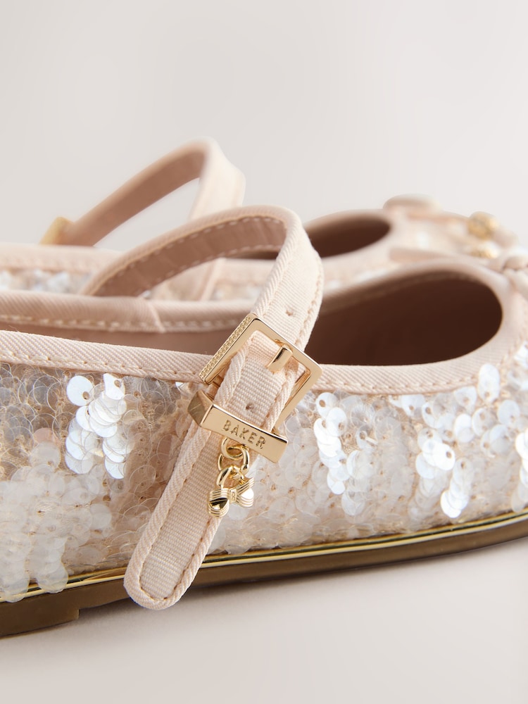 Baker by Ted Baker Ivory Champagne Sequin Ocassion Mary Jane Shoes - Imaginea 2 din 7 Baker by Ted Baker Ivory Champagne Sequin Ocassion Mary Jane Shoes - Imaginea 2 din 7