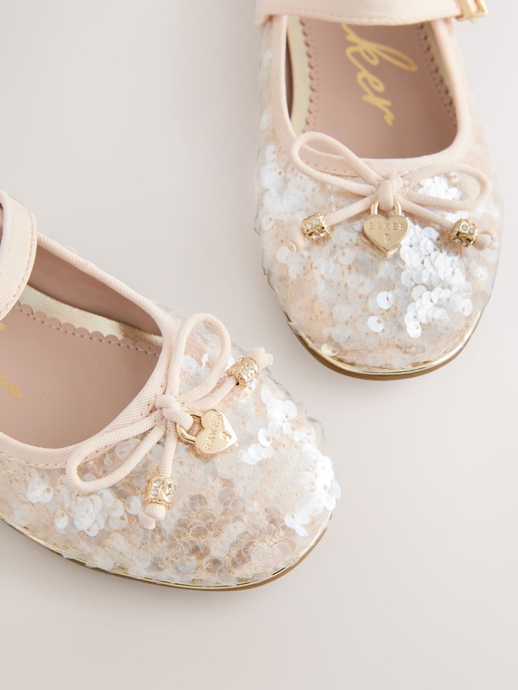 Baker by Ted Baker Ivory Champagne Sequin Ocassion Mary Jane Shoes - Imaginea 7 din 7 Baker by Ted Baker Ivory Champagne Sequin Ocassion Mary Jane Shoes - Imaginea 7 din 7