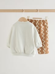 Grey/Rust Sun Sweat Top and Joggers Baby Set (0mths-2yrs) - Image 5 of 15