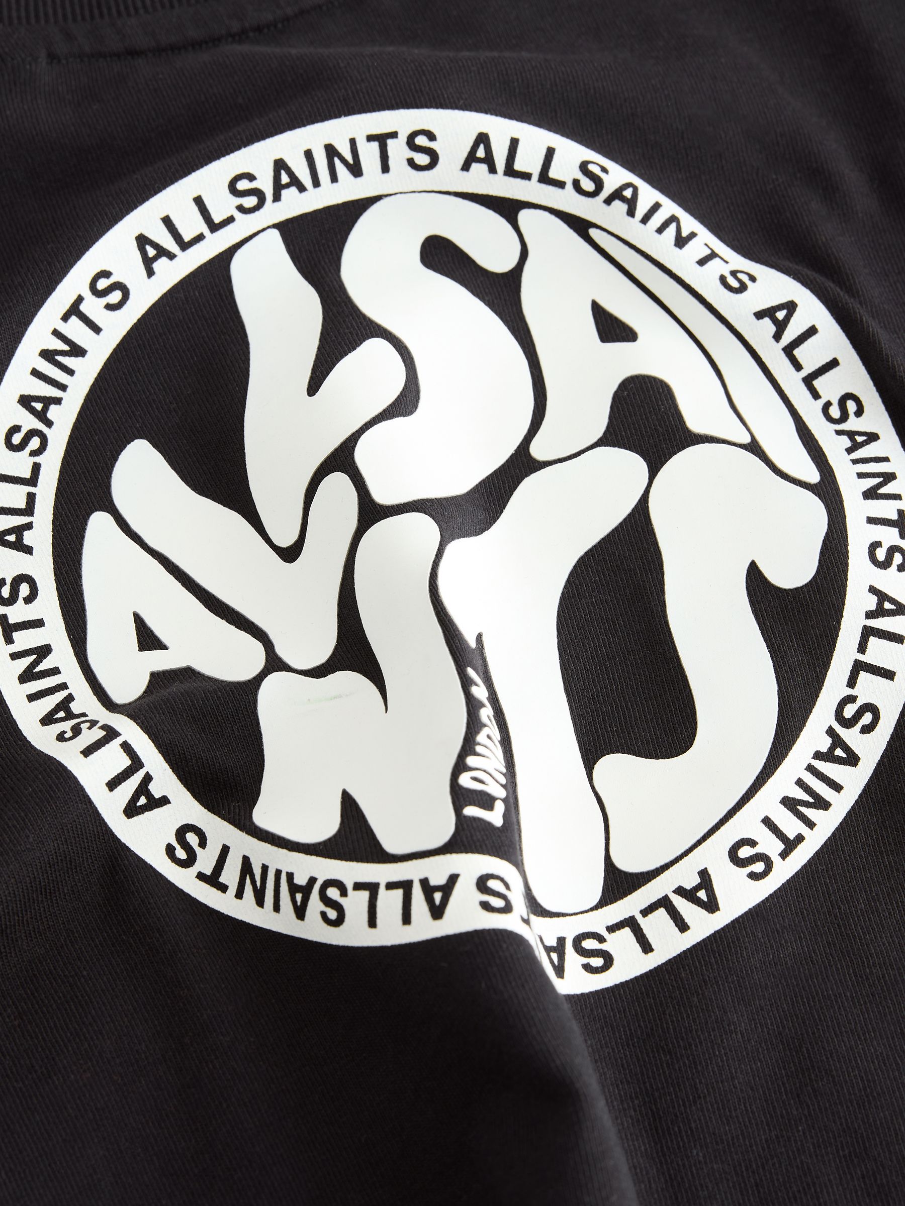 Buy smALLSAINTS Black Distortion T-Shirt and Sweat Shorts Set from