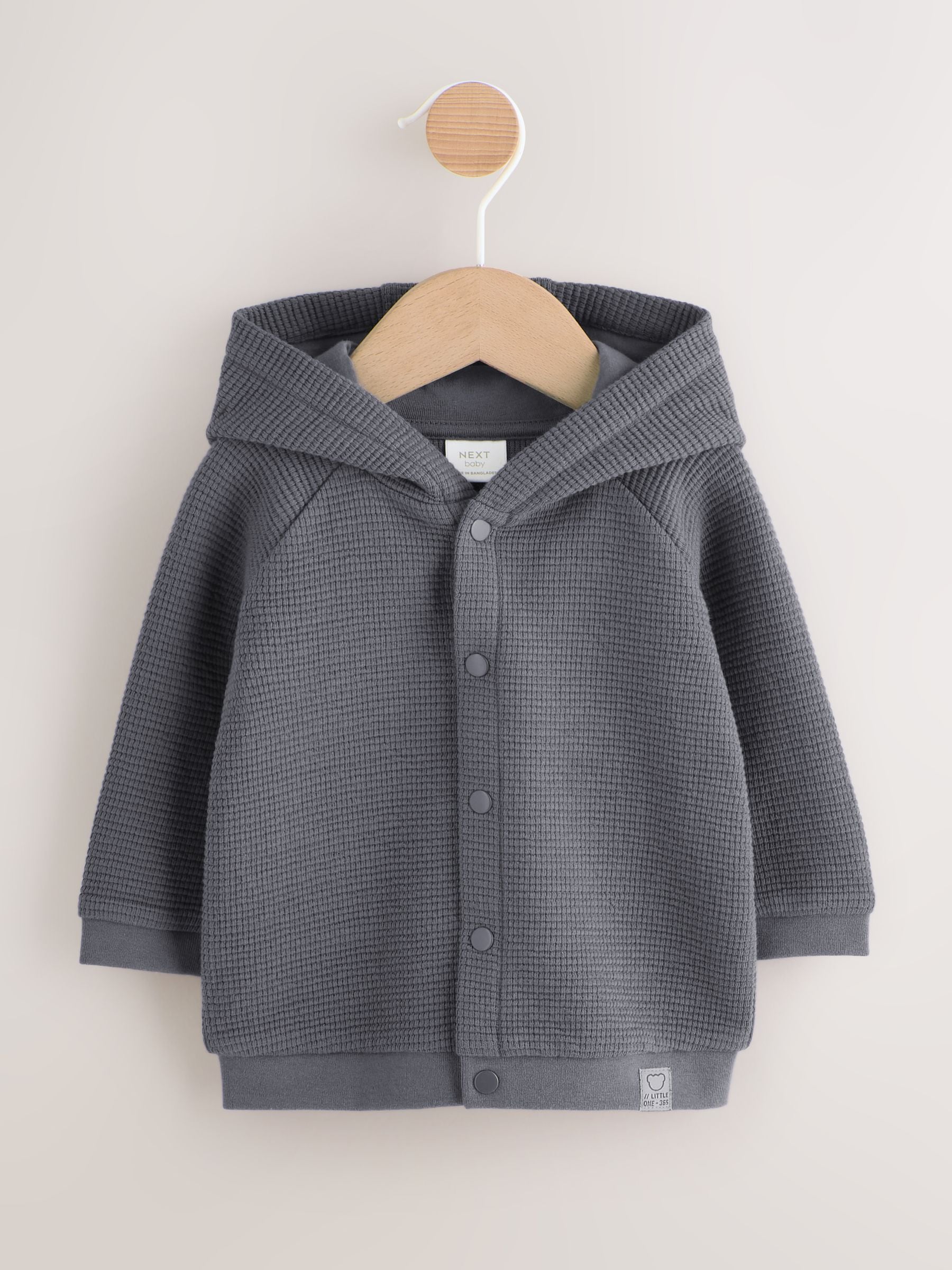 【新品未使用】baby frill wool like shirt jacket Buy Charcoal Grey Lightweight Textured Jersey Baby Jacket (0mths
