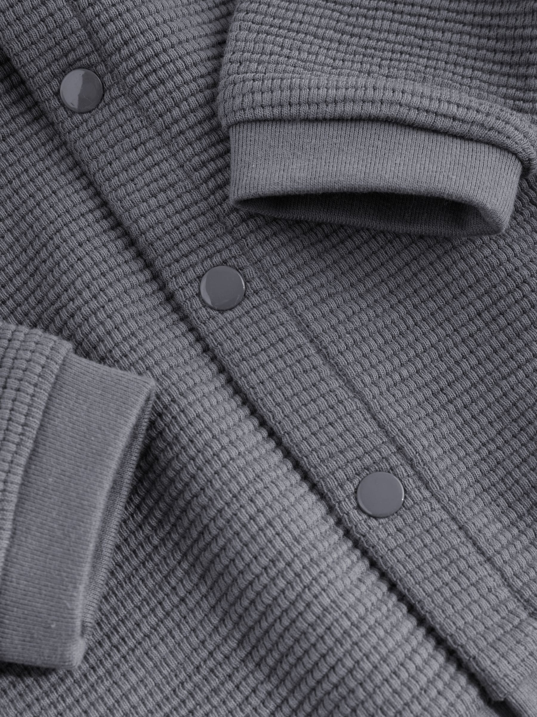 【新品未使用】baby frill wool like shirt jacket Buy Charcoal Grey Lightweight Textured Jersey Baby Jacket (0mths