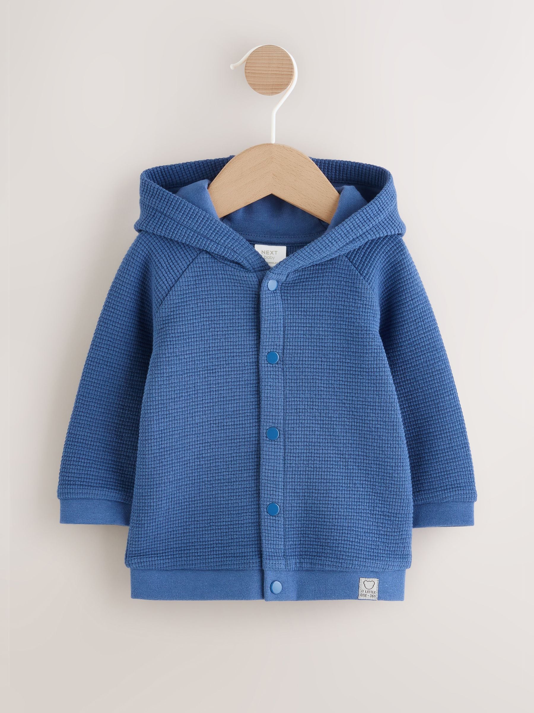Buy Blue Lightweight Textured Jersey Baby Jacket (0mths-2yrs) from