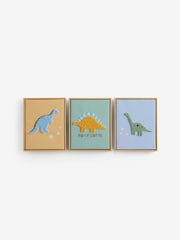 Jojo Maman Bébé Set of 3 Dinosaur Embroidered Wall Art - Image 4 of 4
