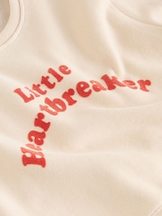 Neutral/Red Heartbreaker Sweatshirt and Leggings Baby Set (0mths-2yrs) - Image 13 of 14