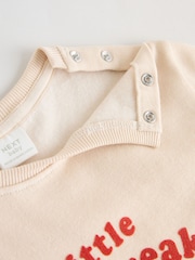 Neutral/Red Heartbreaker Sweatshirt and Leggings Baby Set (0mths-2yrs) - Image 14 of 14