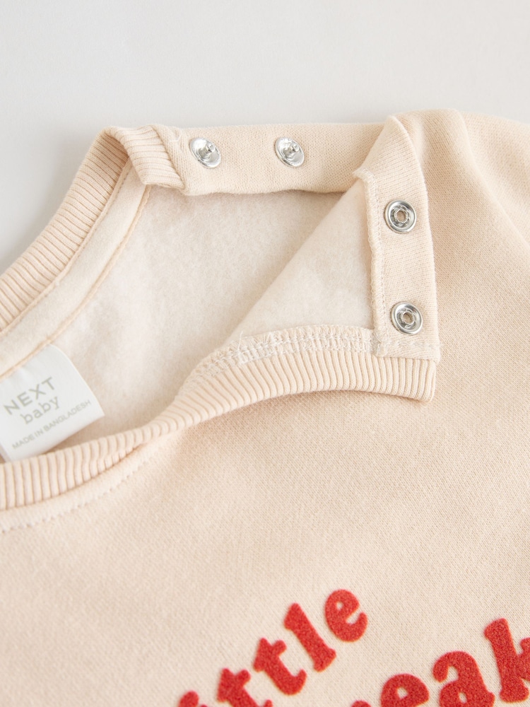 Neutral/Red Heartbreaker Sweatshirt and Leggings Baby Set (0mths-2yrs) - Image 14 of 14