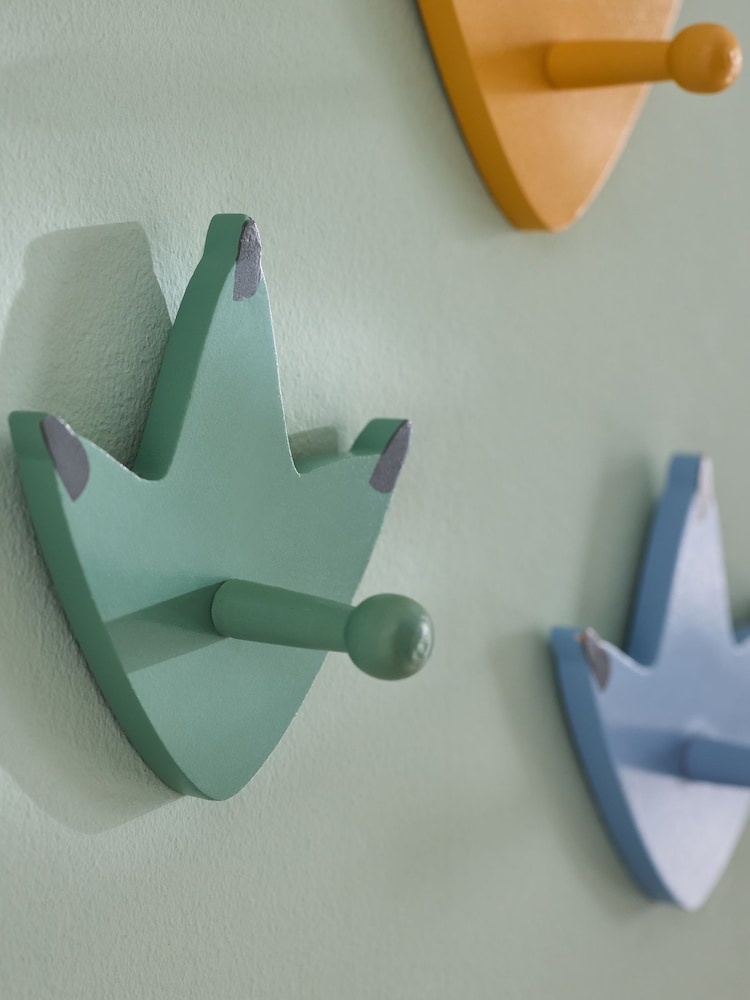 Jojo Maman Bébé Set of 3 Multi Dinosaur Wall Hooks - Image 2 of 4