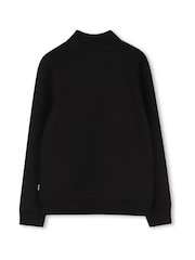 BOSS Black Logo Quarter Zip Sweatshirt - Image 2 of 3