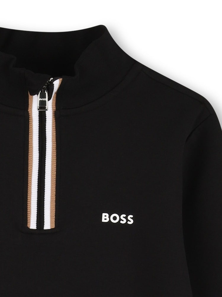 BOSS Black Logo Quarter Zip Sweatshirt - Image 3 of 3 BOSS Black Logo Quarter Zip Sweatshirt - Image 3 of 3