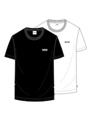 BOSS Black 2 Pack Logo Crew Neck Short Sleeve T-Shirts - Image 1 of 5